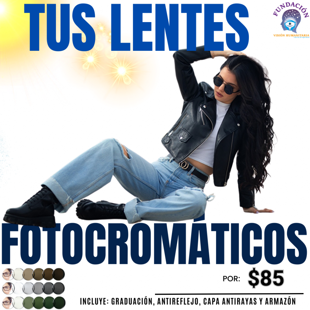 Promoción de lentes económicos en Quito con lunas fotocromáticos